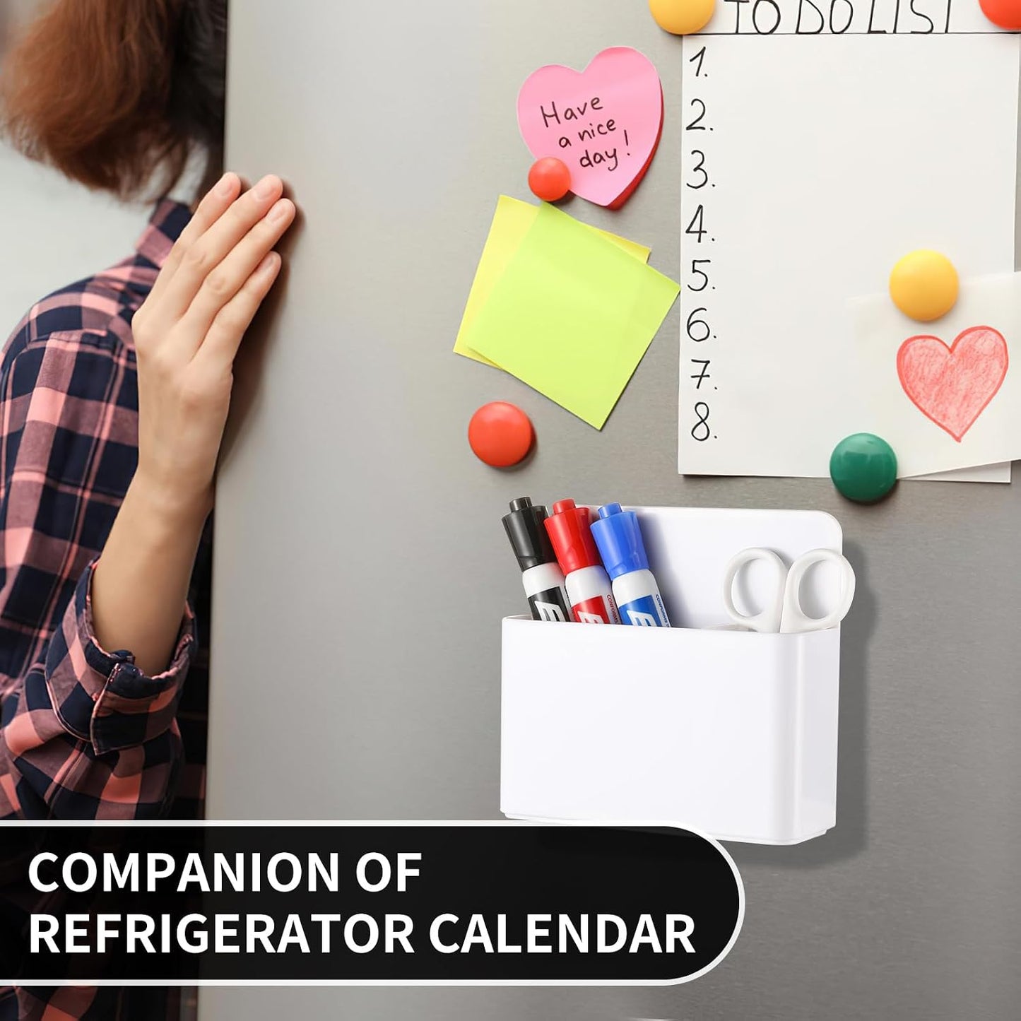 Camelmother 2Pcs Magnetic Dry Erase Marker Holder For Whiteboard Fridge | 2Slots Locker Accessories Teacher Classroom Must Haves Fridge magnets