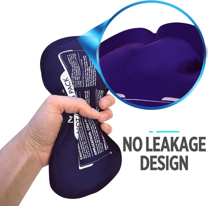 Medvice Knee Ice Pack Wrap with Cold Compression for Pain Relief, Swelling | Knee Replacement Surgery, Arthritis & Injury Recovery, Adjustable Straps, Gel Ice Packs for Meniscus Tear & ACL Blue