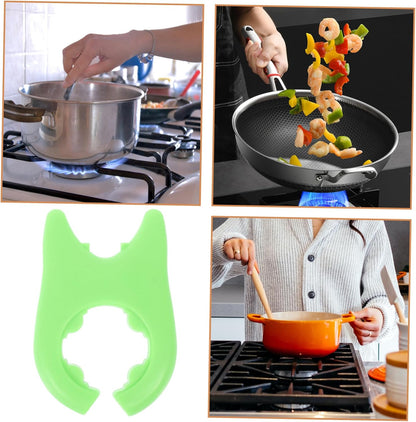 PRETYZOOM 6pcs Silicone Pot Clip Lid Spill Lifters Cute Steam Release Boil Stoppers Spoon Rest for Kitchen Counter Overflow Prevention Easy Installation
