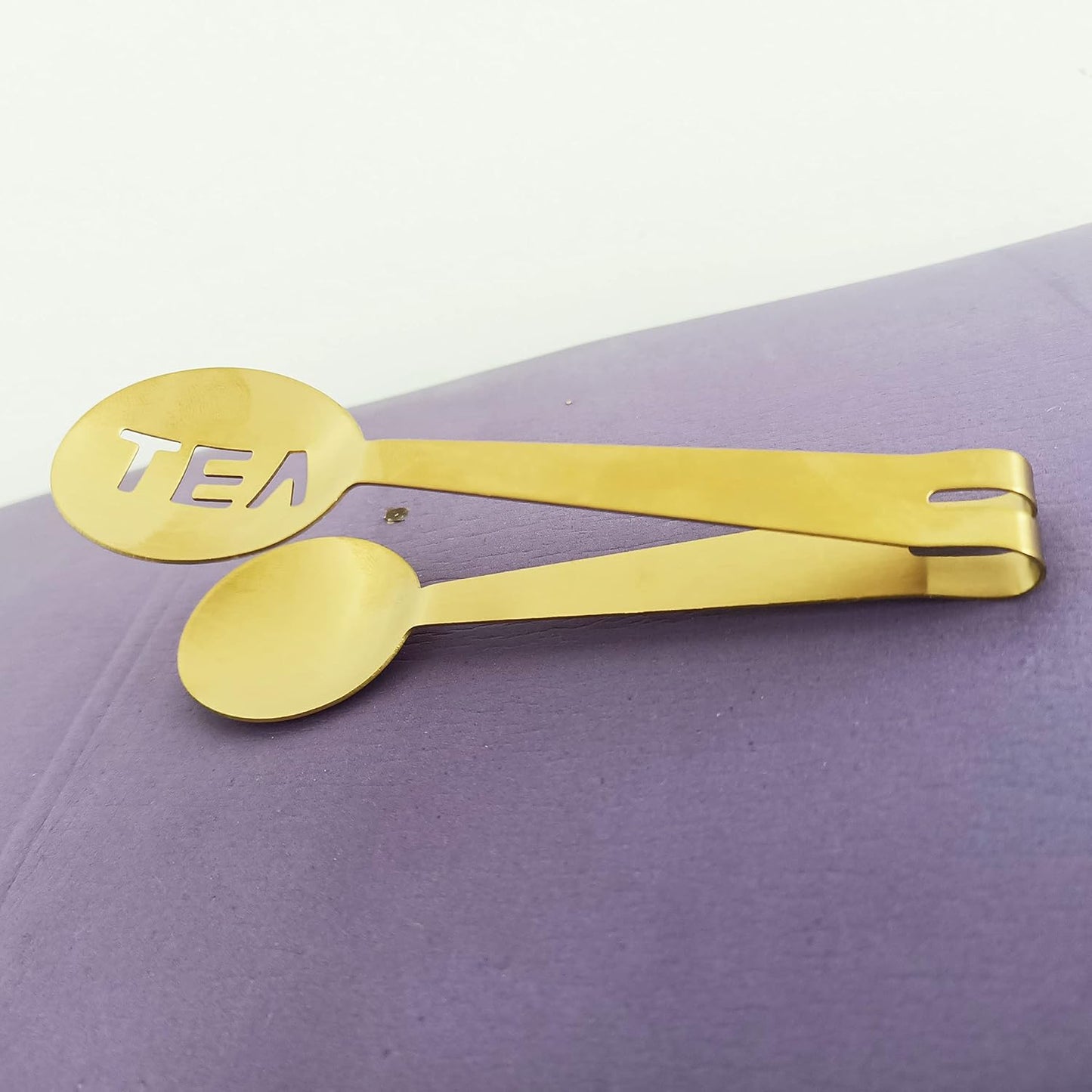 Tea Bag Squeezer (3-Pack), Golden Stainless Steel Tea Bag Squeezer Tongs