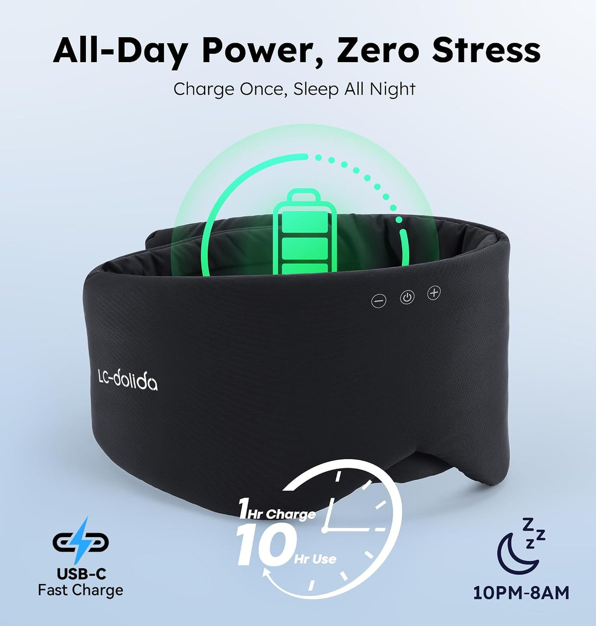 Luxury Bluetooth 5.4 Sleep Mask for Adults - Ice Fiber Cooling & HD Sound, 100% Light Blocking Adjustable Eye Cover for Travel & Side Sleepers - Soft Sleep Headphones with 10H Playtime