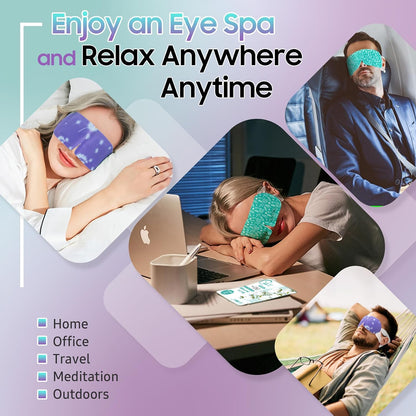 BeHoomi Steam Eye Mask, 10Packs Heated Eye Mask, Self Heating Disposable SPA Warm Compress for Eyes Sleep Mask, Travel Essentials & Relaxation Gifts for Women (Lavender Scent)