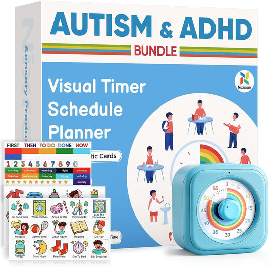 2-in-1 Visual Timer & Magnetic Visual Schedule for Kids