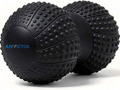 8 Inch Large Peanut Massage Ball Roller for Large Muscle Groups, Deep Tissue Double Massage Ball for Neck,Back,Leg,Low Back,Peanut Myofascia Release Ball for Muscle Knots&Physical Therapy