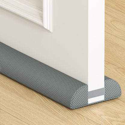 fowong Door Draft Stopper, 36" Adjustable Under Door Noise Stopper, Grey | Durable Door Draft Blocker Helps to Seal Door Gaps, Reduce Drafts, Noise, Dust & Light, Fit Doors 30"–36", Easy to Install