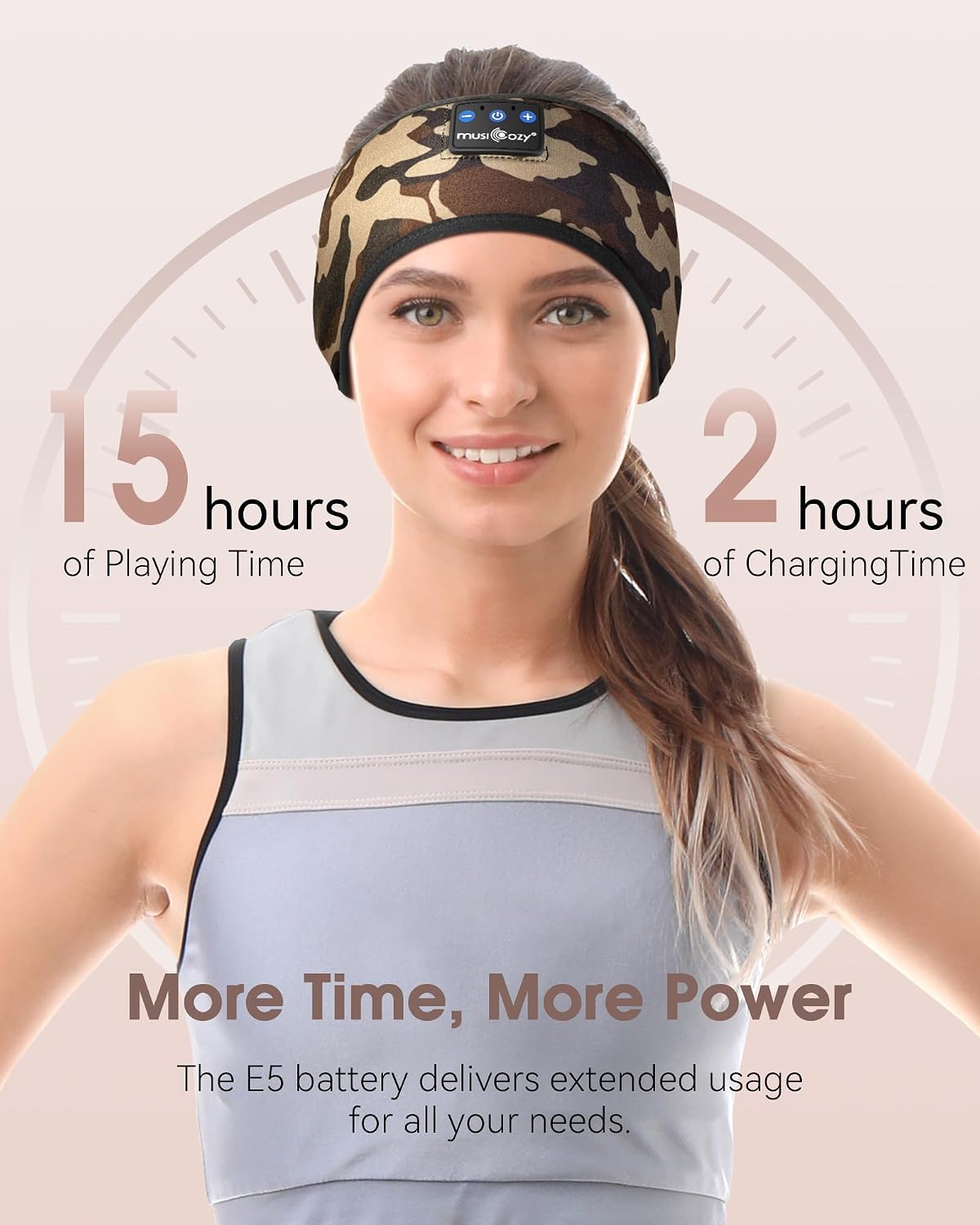 MUSICOZY Sleep Headphones Bluetooth Headband Headphones for Side Sleepers