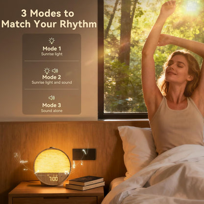 Vivilumens Sunrise Alarm Clock for Bedroom, White Noise Sound Machine