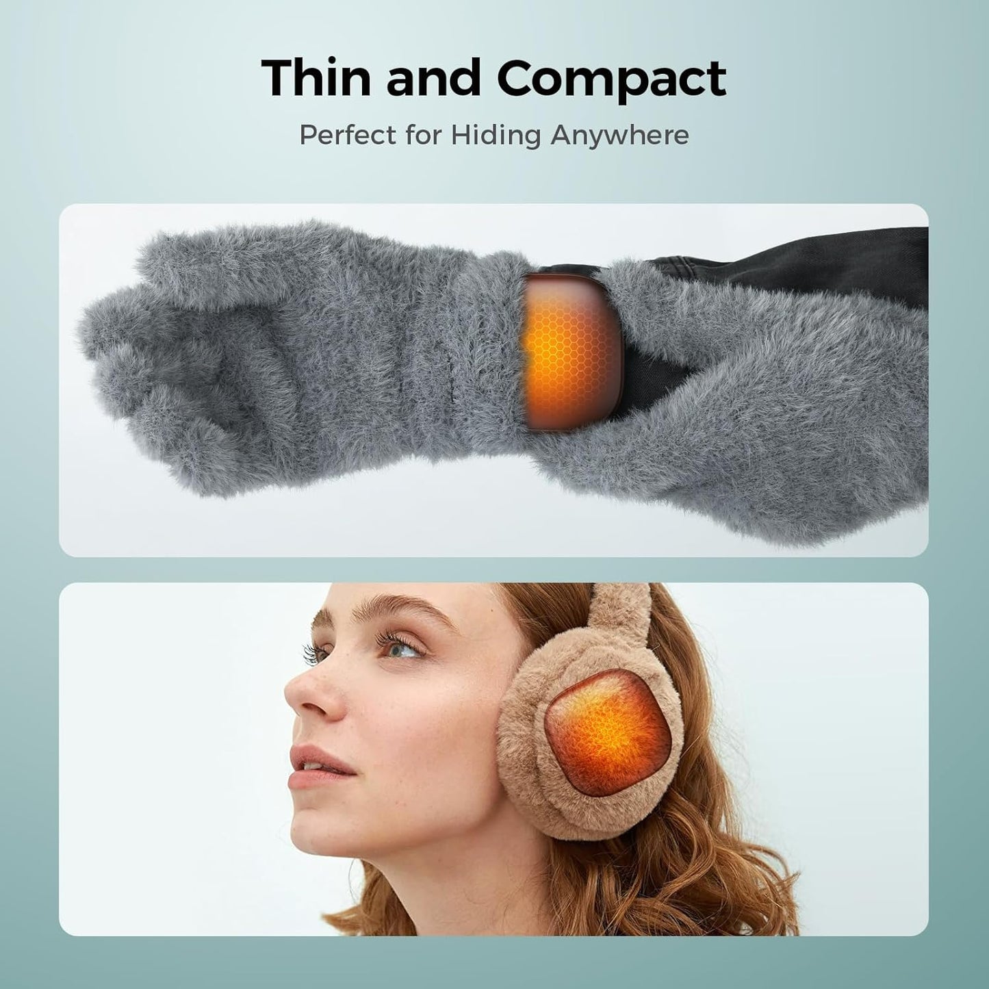 Okayice Magnetic Hand Warmers Rechargeable 2 Pack, Ultra Slim Electric Handwarmers,3 Levels Smart Heating,Portable, UL Certified, Pocket-Sized Camping Golf Hunting Essentials, Gifts for Men