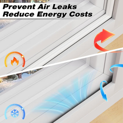 196" White Wedge Weather Stripping Door Seal, Foam Door Gap Seal | Noise & Draft Blocking, Windows & Doors Winter Insulation, Door Frame Soundproofing, Self Adhesive Weatherstrip Tape