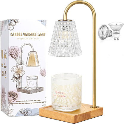 Hong-in Candle Warmer Lamp with Timer, House Warming Gifts New Home Decor | Dimmable & Adjustable Height, Electric Wax Warmer for Scented Wax Jar Candles,Gifts for Women Mom Sister