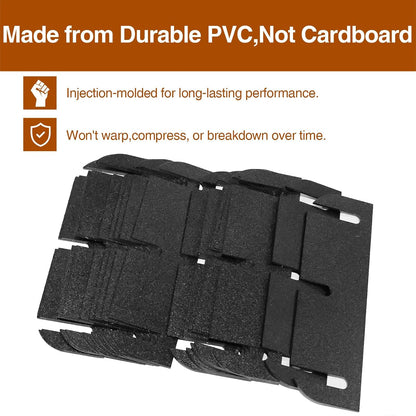 20 Pcs Door Hinge Shims 0.47 Inch Thickness 3.5 Inch Hinge Shims Plate Adjustable Door Jamb Repair Kit for Air Leakage Misalignment(Black)