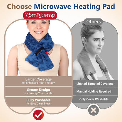 Comfytemp Microwavable Moist Heating Pad for Neck and Shoulders, 33" x 4"