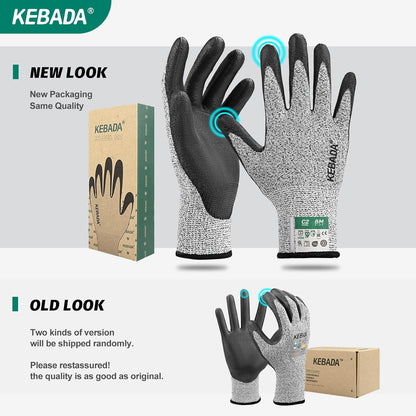 Kebada C4 Cut Resistant Gloves, ANSI A4, 100% Food Grade, 1 Pair