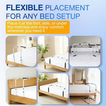 Blanket Lifters for Foot of Bed, Adjustable 20.1–29.5 Inch Bed Blanket Support, Keeps Sheets Off Feet, Carbon Steel Frame, Fits Twin, Full, Queen and King Beds, 4 Clips Included