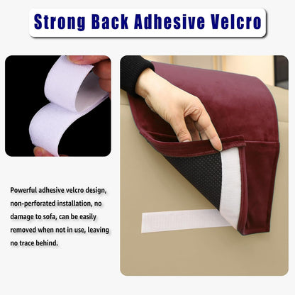 Adjustable Headrest Pillow for Recliners and Armchairs - Non-Slip Velvet Cushion for Neck Support and Pain Relief (Gray)