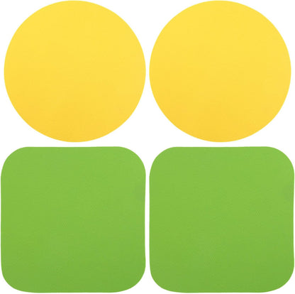 LUTER 4pcs Jar Opener Gripper Pad for Seniors with Weak Hands, Rubber | Multi-function Silicone Bottle Opener Lid Cap Rubber Gripper Pads Kitchen Coasters Gadgets, Light Blue, Green