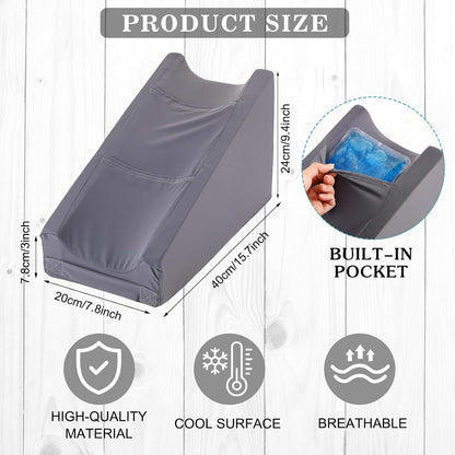 Buryeah Dark Gray Arm Elevation Pillow 2 Pocket, Plush Material