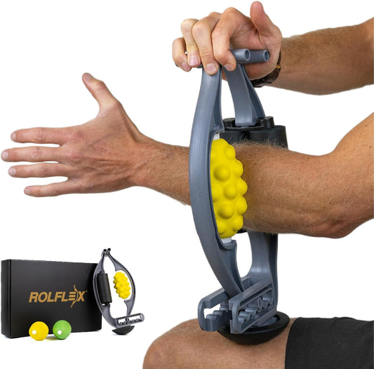 Arm & Leg Massager Roller – Muscle Roller to Address Golfer’s Elbow, Tennis Elbow, Carpal Tunnel & More – Arm & Leg Massage Roller for Muscle Tightness & Faster Recovery
