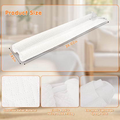 Premium Velvet Under Door Draft Stopper, Door Draft Stoppers for Bottom of Door with Double-Sided Windproof Seal, 30'' to 36'' Adjustable Gap Filler to Blocks Cold Air Light Dust Noise Drafts