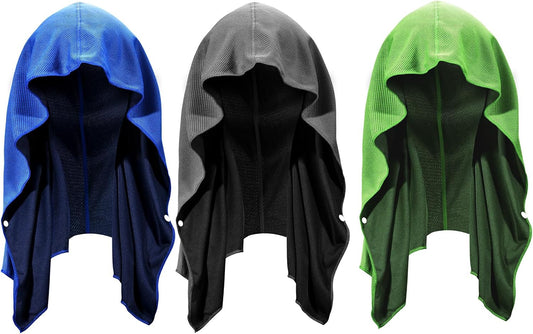 Cooling Hoodie Towel 3 Pack, Quick Drying Cooling Neck Wraps