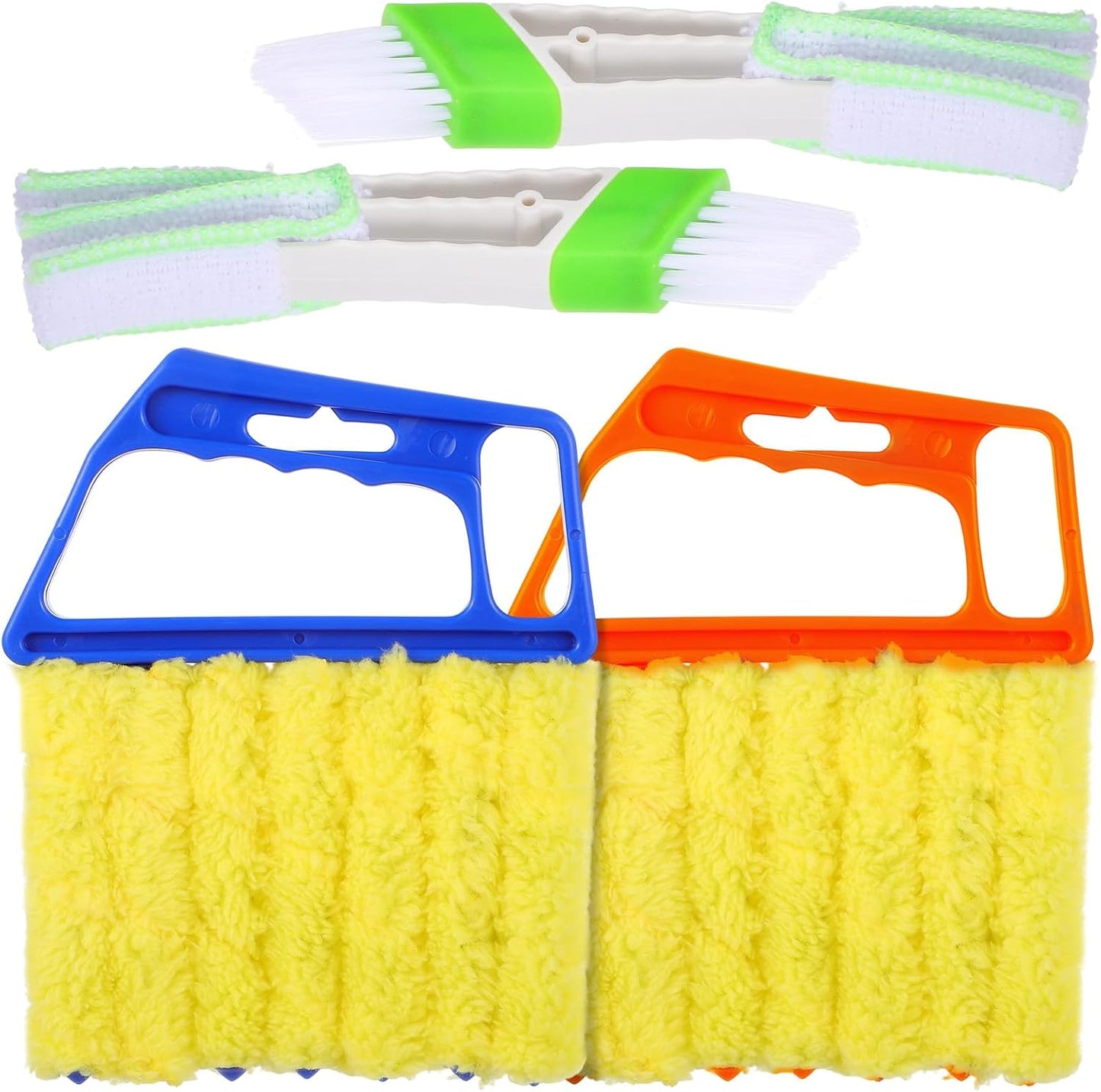 4 Pcs Blind Cleaner Tool 7 Finger Microfiber Window Blind Duster | for Cleaning, Washable, Mini Blinds Cleaner Duster Tool, for Cleaning Blinds, Ventilation Vents, Fans, and Air Conditioner