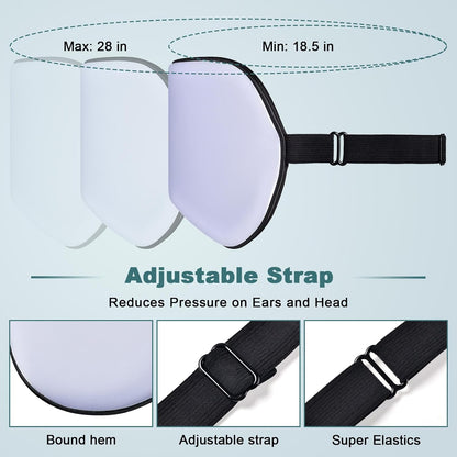 Sleep Mask for Side Sleeper Women Men, Eye Mask for Sleeping Light Blocking, 3D Contoured Cup Sleeping Mask, Soft Breathable Sleep Eye Mask with Adjustable Elastic Strap for Travel (Pastel Blue)