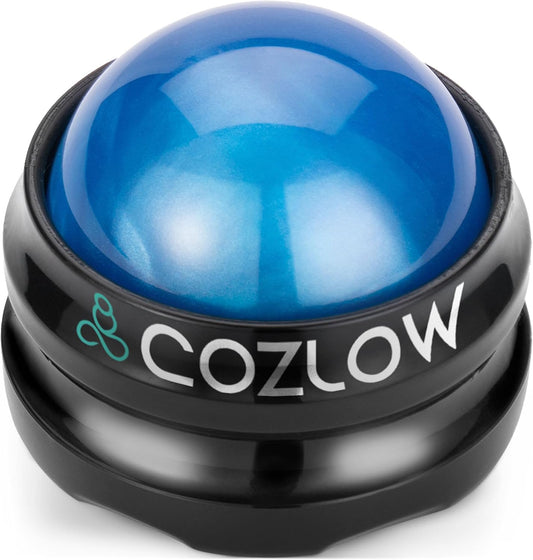 Massage Ball, Muscle Massager Roller, Trigger Point Deep Tissue Release | Cozlow handheld ball rolling tool with strong grip - manual massage therapy for whole body pain relief - helps relax muscles