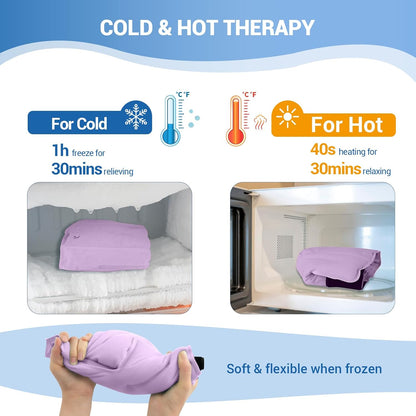 Comfytemp Ankle Foot Ice Pack Wrap for Plantar Fasciitis Relief, FSA Eligible HSA, Ankles Brace for Sprain Pain, Heel Spur, Swelling, Achilles Tendonitis, Hot Cold Gel Ice Pack for Injuries Reusable