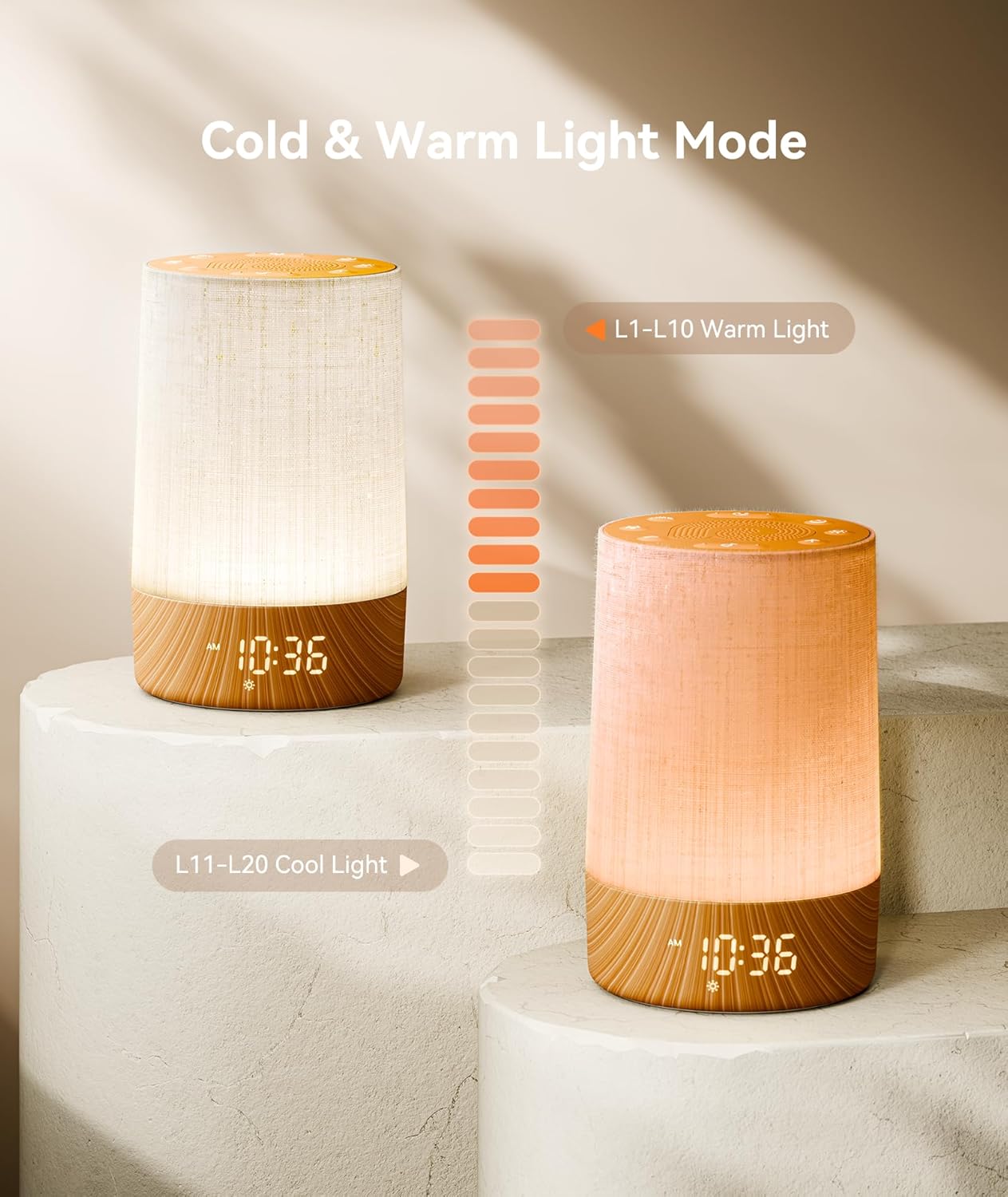 Dreamegg Sunrise Alarm Clock, Sound Machine with Alarm Clock &Wake Up Light | Dimmable Night Light, 29 Soothing Sounds, Sound Machine for Sleep, White Noise Machine for Bedroom Heavy Sleepers Adult Kids