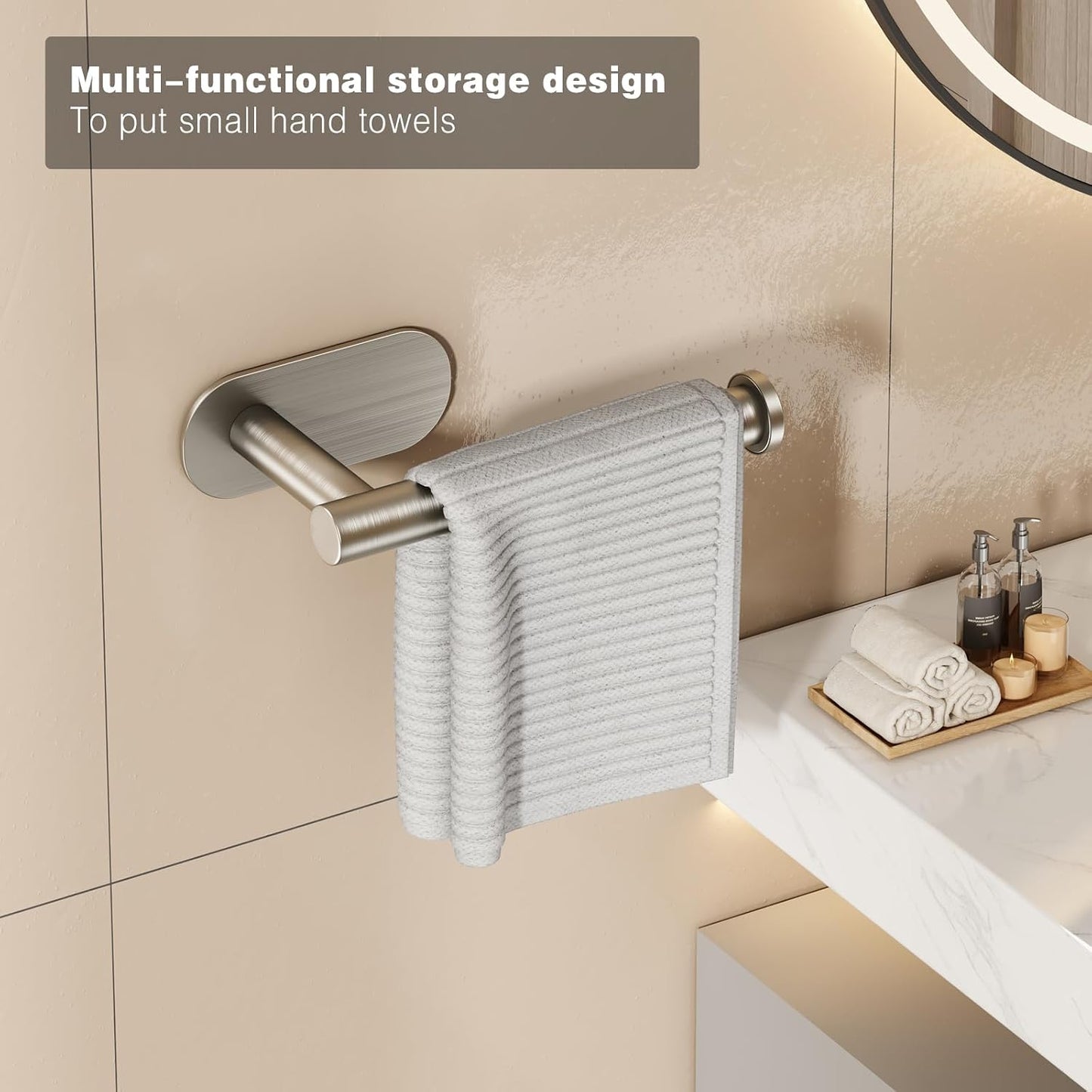 Voldra Toilet Paper Holder with Shelf, Flushable Wipes Dispenser for Bathroom, Adhesive Toilet Paper Roll Holder with Storage Wall Mount Stick On Bathroom Tissue Holder Front Flip Design (Matte Black)