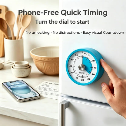 Searon Magnetic Visual Classroom Timer for Teachers, 60-Minute Countdown | No-Tick with Sound or Silent LED Alert, Pause, Magnet/Stand/Hang for Reading, Small Groups & Classroom Routines