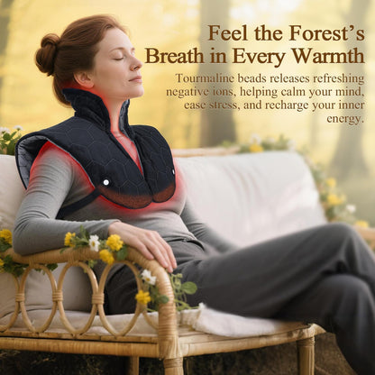 2X Graphene-Infused Heating Pad for Neck and Shoulders and Back | Far Infrared Hottest 160℉ 3s Fast Heat - Relaxation Muscle for Seniors Women Men - 24" x 20" 8 Temps & 4H Auto Off