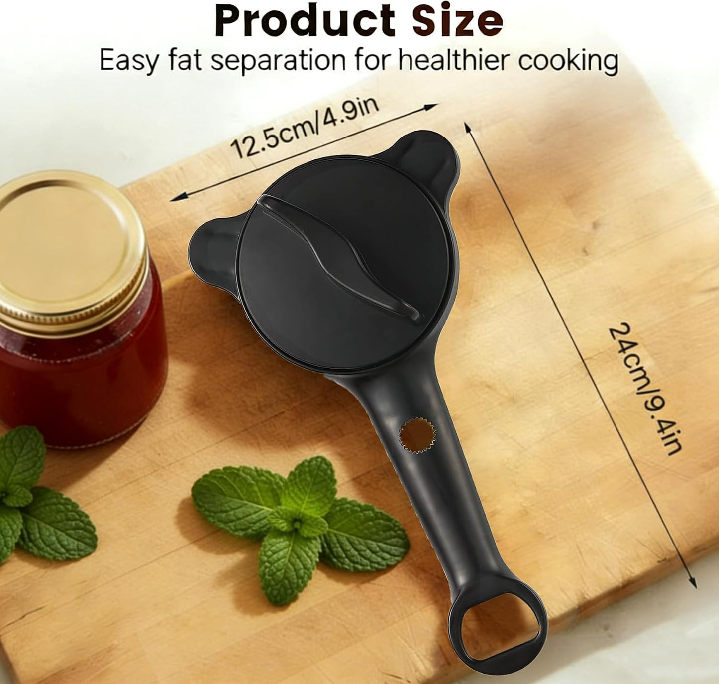 4-in-1 Jar Opener for Weak Hands, Adjustable Lid & Bottle Opener Black | Ergonomic non-slip grip for arthritis hands, opens jars bottles cans, adjustable multi-size lid remover, durable kitchen tool
