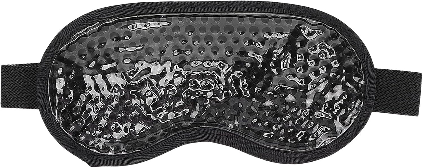 Luqeeg Gel Bead Eye Masks, Hot Cold Compress Eye Pack, Reusable Cooling Gel Bead Ice Pack, Hot Cold Cooling Compress Gel Eye Pad for Stress Relief, Migraine, Puffiness, Dry Eyes, Dark
