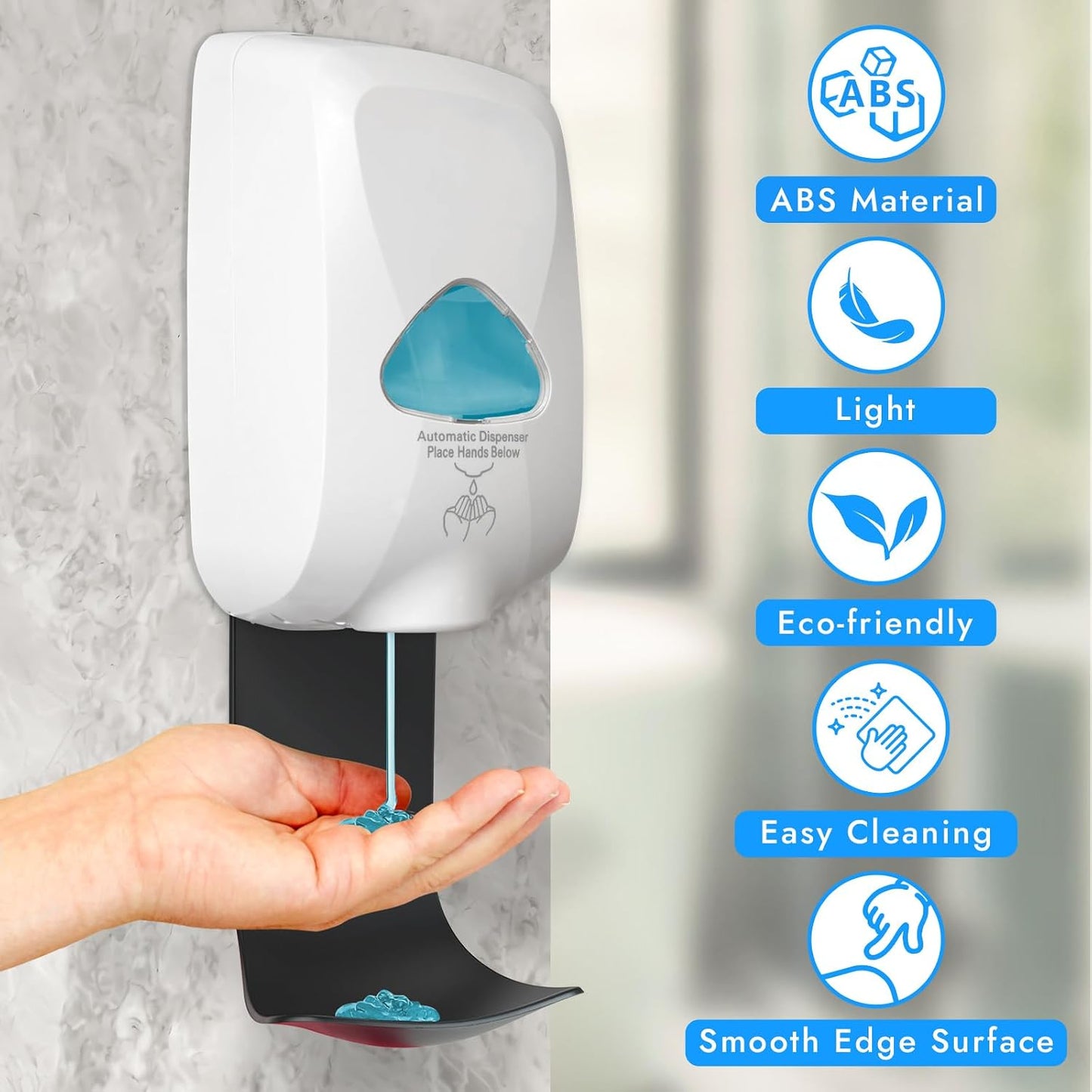 Dispenser Drip Tray Wall Mount Soap Dispenser Bracket,Laundry Detergent Drip Catcher Prevent Dripping and Spraying(White)