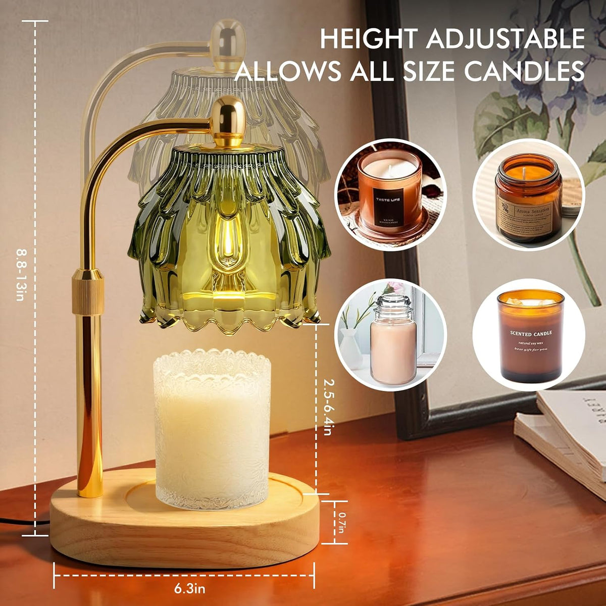 Candle Warmer Lamp with Timer,Birthday Gifts for Women