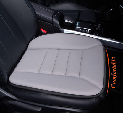 kingphenix Memory Foam Car Seat Cushion for Driver and Office Chair Comfort | 1.2-Inch-Thick Memory Foam Seat Pad, Soft, Breathable Fabric, Non-Slip Silicone Bottom for Long Drives and Office Use, Black
