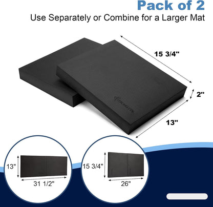 StrongTek Foam Balance Pad, High-Density TPE, 15.8 x 13 x 2 in, Non-Slip | Water-Resistant, Supportive Cushioning, Kneeling Support, Core Strength and Stability Training, Physical Therapy and Yoga