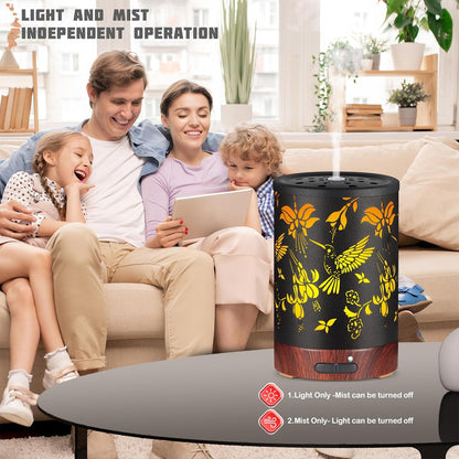 Tree Essential Oils Diffuser for Home 150ML Aromatherapy Diffuser | Birthday Gifts for Women mom,Metal Cool Mist Humidifier with 7 Colors Lights Waterless Auto Off Air Diffusers