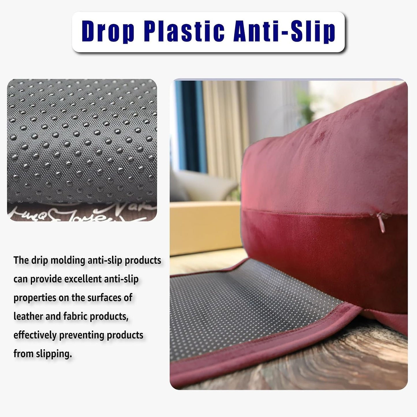 Adjustable Headrest Pillow for Recliners and Armchairs - Non-Slip Velvet Cushion for Neck Support and Pain Relief (Gray)