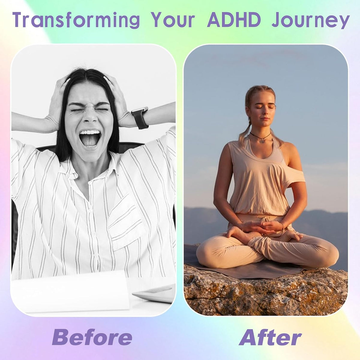ADHD Coping Skills for Adults Teens | Therapy Tools Cards for Women | ADHD Activity Flashcards to Improve Productivity | Executive Functioning Mindset & Mindfulness Cards
