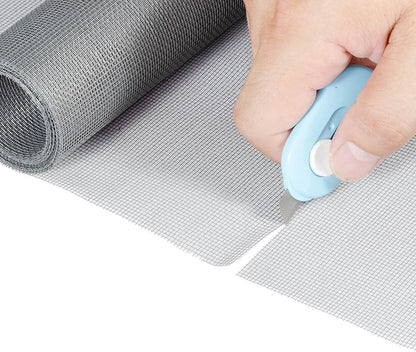 Windows Screen and Screen Door Repair Kit, 48"x118" Charcoal Fiberglass Mesh with Rolling Tool/Hook/Ruler/Cutter/Spline - Window Screen & Sliding Screen Door Replacement for Windows, TOOLTRIZ
