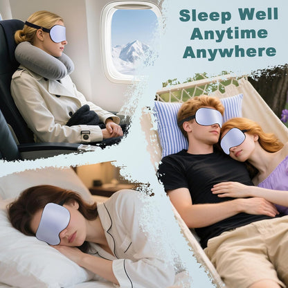 Sleep Mask for Side Sleeper Women Men, Eye Mask for Sleeping Light Blocking, 3D Contoured Cup Sleeping Mask, Soft Breathable Sleep Eye Mask with Adjustable Elastic Strap for Travel (Pastel Blue)