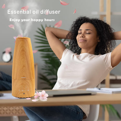 Cool Mist Humidifier，Elecameier Air humidifier for Home/Bedroom with Remote Control 2.3L Smart Air Humidifier for Desk/Office/Bedroom 25dB Whisper Quiet with Auto Shut off dark wood