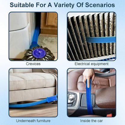 2026 Upgraded Dryer Lint Vac Attachment Compatible with All Vacuum Cleaner, Universal Dryer Vent Cleaner Kit, Dryer Vacuum Hose Attachment, Deep Cleaning Tools for Clogged Ducts & Lint Removal