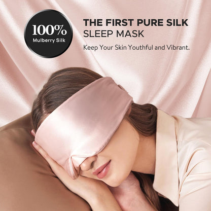 LitBear Silk Sleep Mask for Side Sleeper, Eye Mask Sleeping for Women Men