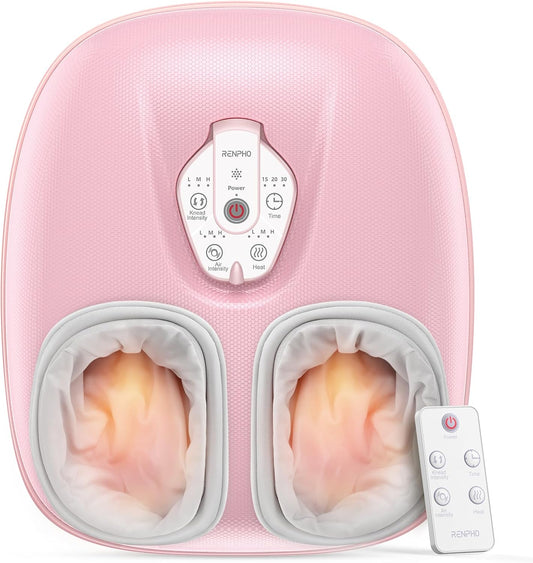 RENPHO Foot Massager with Heat, Birthday Gifts for Women, FSA Eligible HSA | Exclusive Pressure Monitoring Tech, Cordless Remote, 3 Heat & Compression Levels, NTC Temperature Control Tech, Up to Size 12