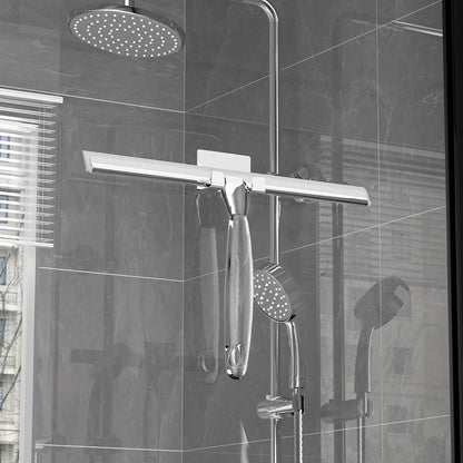 Shower Squeegee for Glass Doors, Squeegee for Shower Glass Door, Window and Car Glass, Mirrors - All-Purpose Stainless Steel Squeegee, 10 Inches and Black