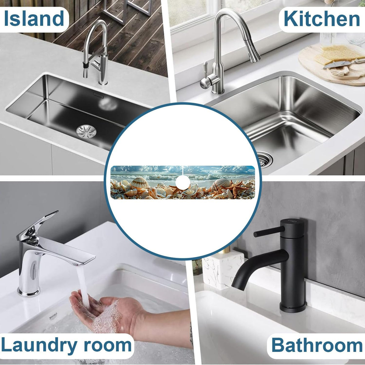 Faucet Mat for Kitchen Sink Absorbent Splash Guard Bathroom 23.5"X5.5"