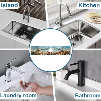 Faucet Mat for Kitchen Sink Absorbent Splash Guard Bathroom 23.5"X5.5"